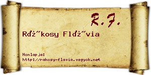 Rákosy Flávia névjegykártya